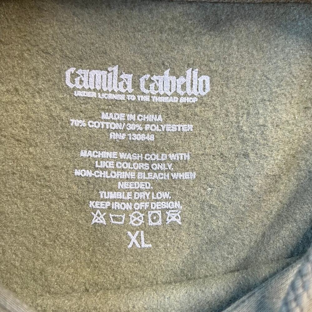 Rose Romance Olive Hoodie Camila Cabello Pullover Sweater Loungewear Size XL - Picture 2 of 13